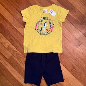 Hanna Andersson unicorn tee & shorts set size 100 / 4